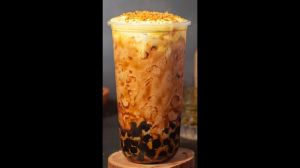 Trà sữa kem trứng dừa nướng